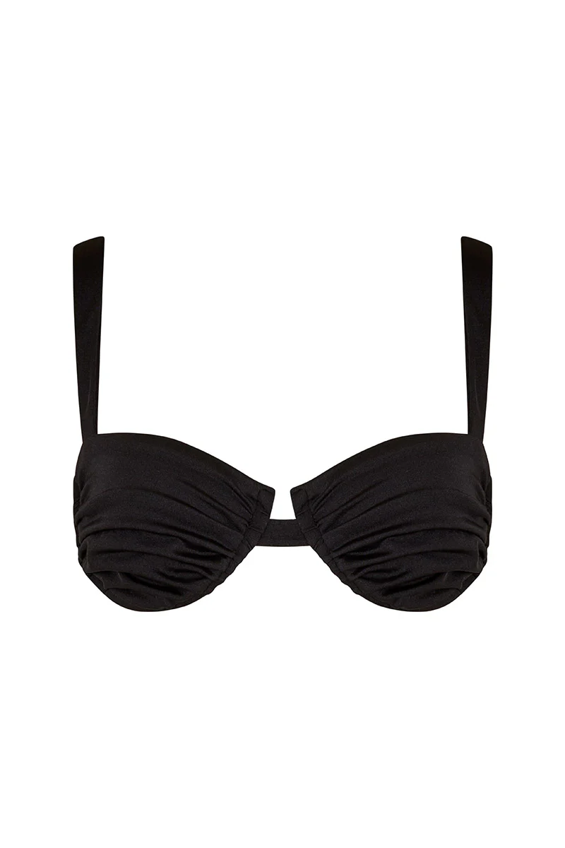 Ariel Ruched Bra - Black - Image 5