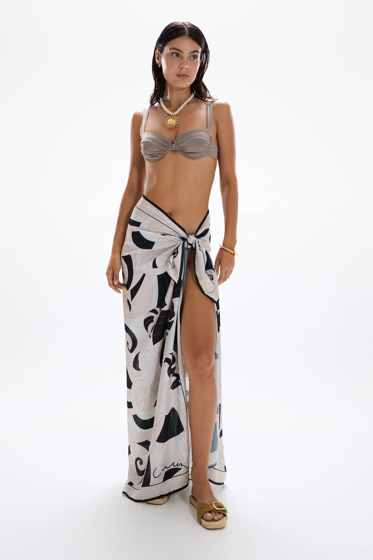 Ariel Ruched Bra - Latte - Image 5