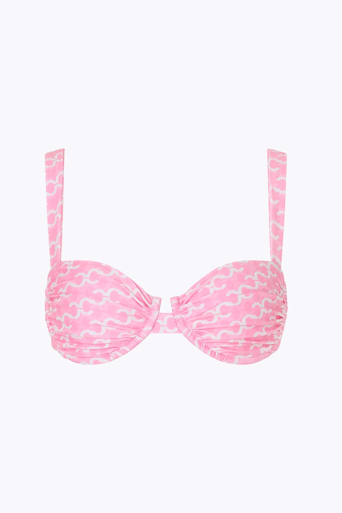 Ariel Ruched Bra - Logomania Pink