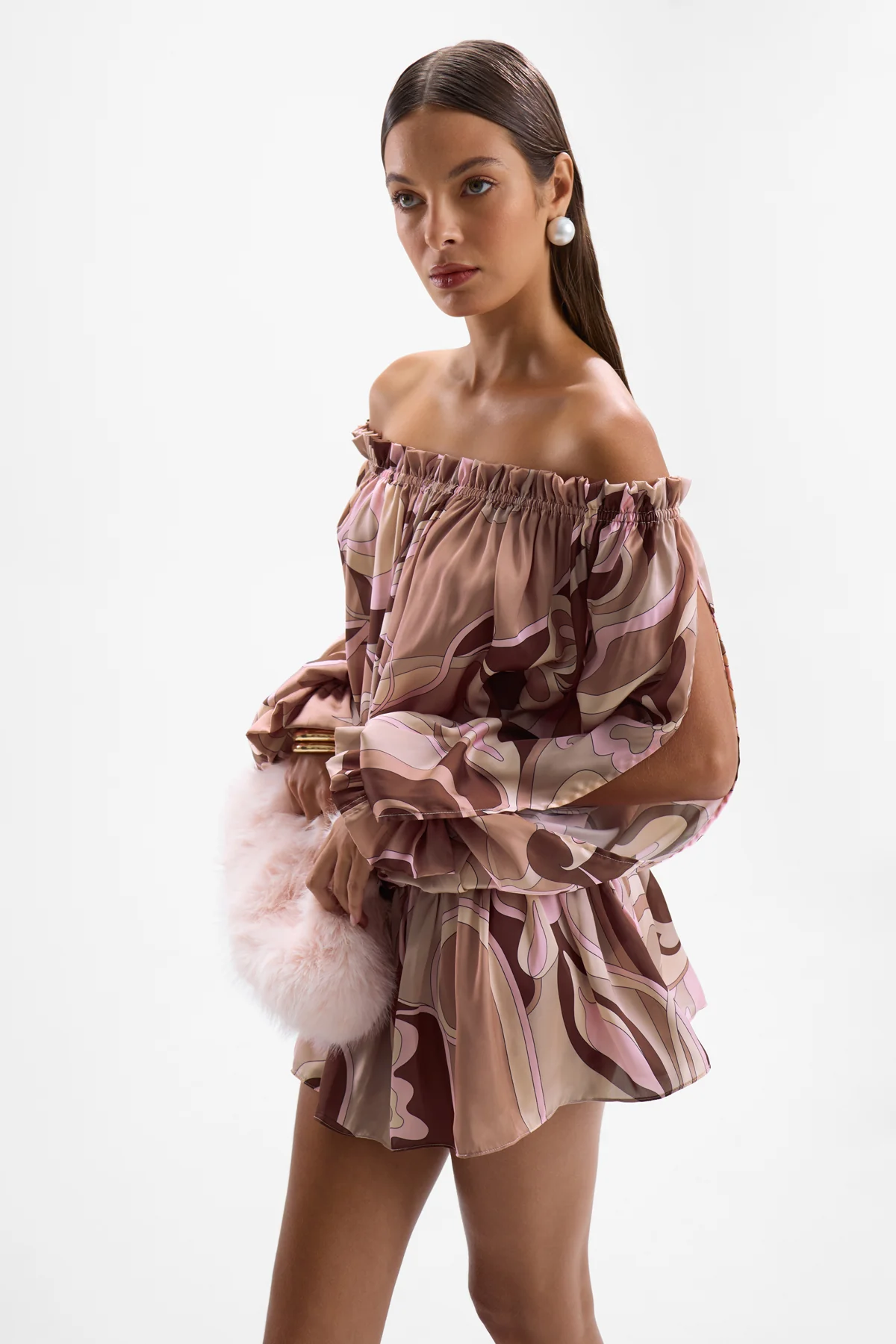 Chloe Mini Dress - Deco Mocha - Image 3