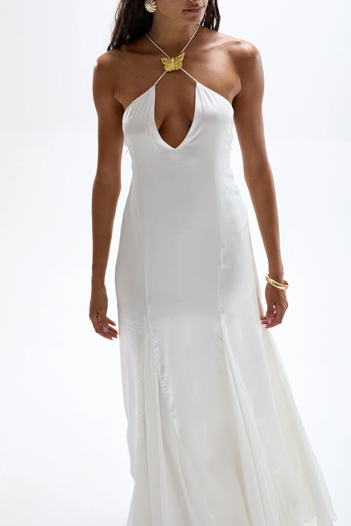 Como Butterfly Maxi Dress - Pearl - Image 2