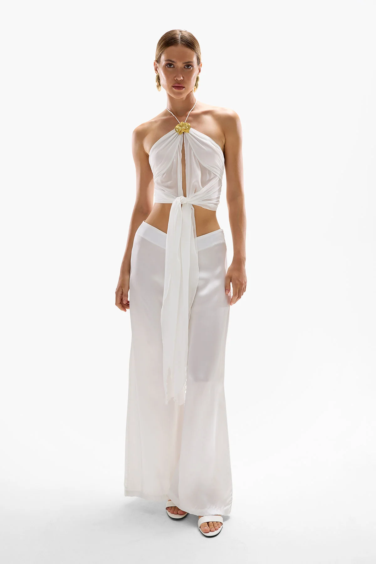 Coral Orchid Drape Top - Pearl - Image 4