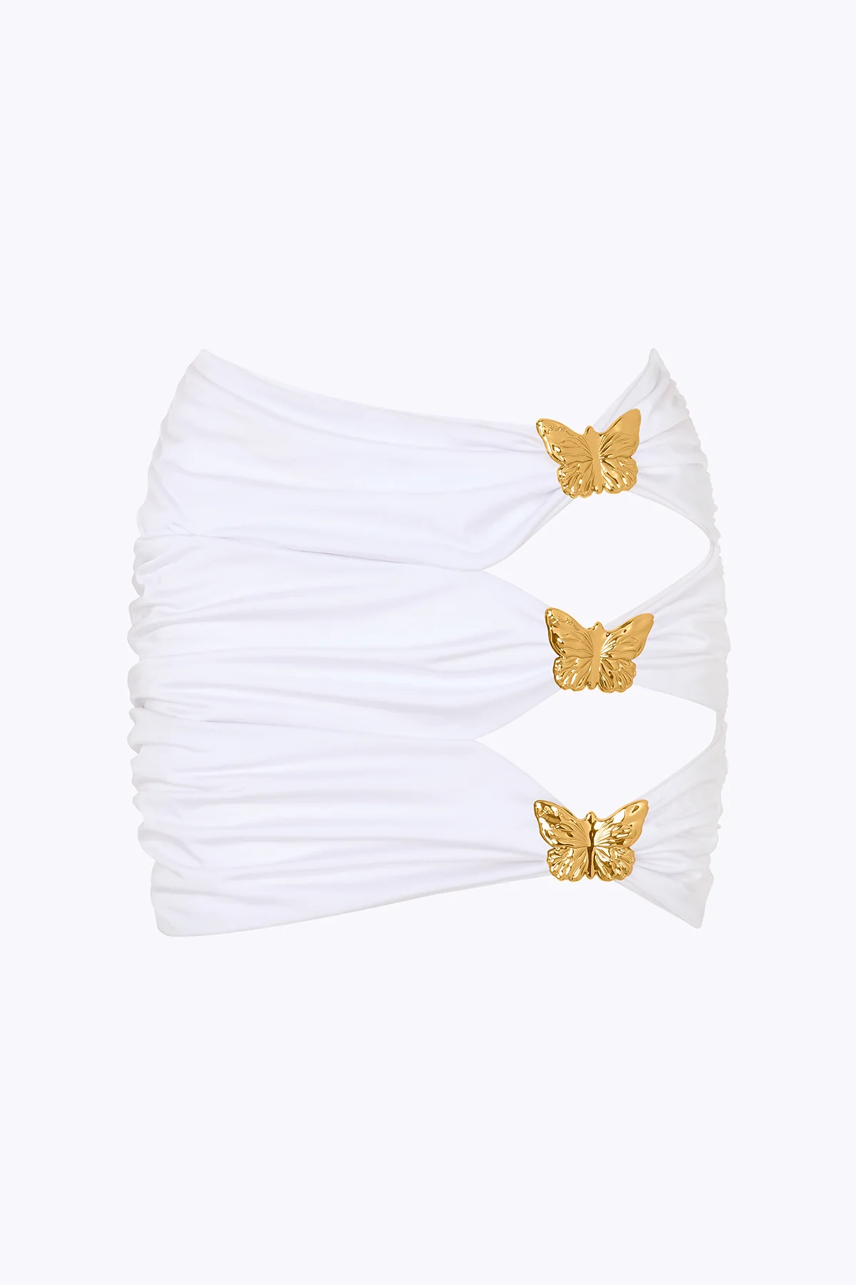 Coupe Butterfly Cut Out Mini Skirt - Pearl - Image 3