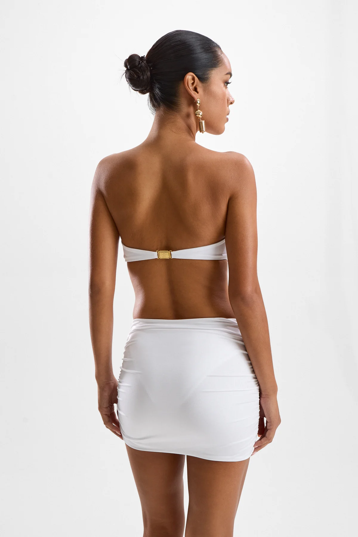Coupe Moonstone Cut-Out Mini Skirt - Pearl - Image 2