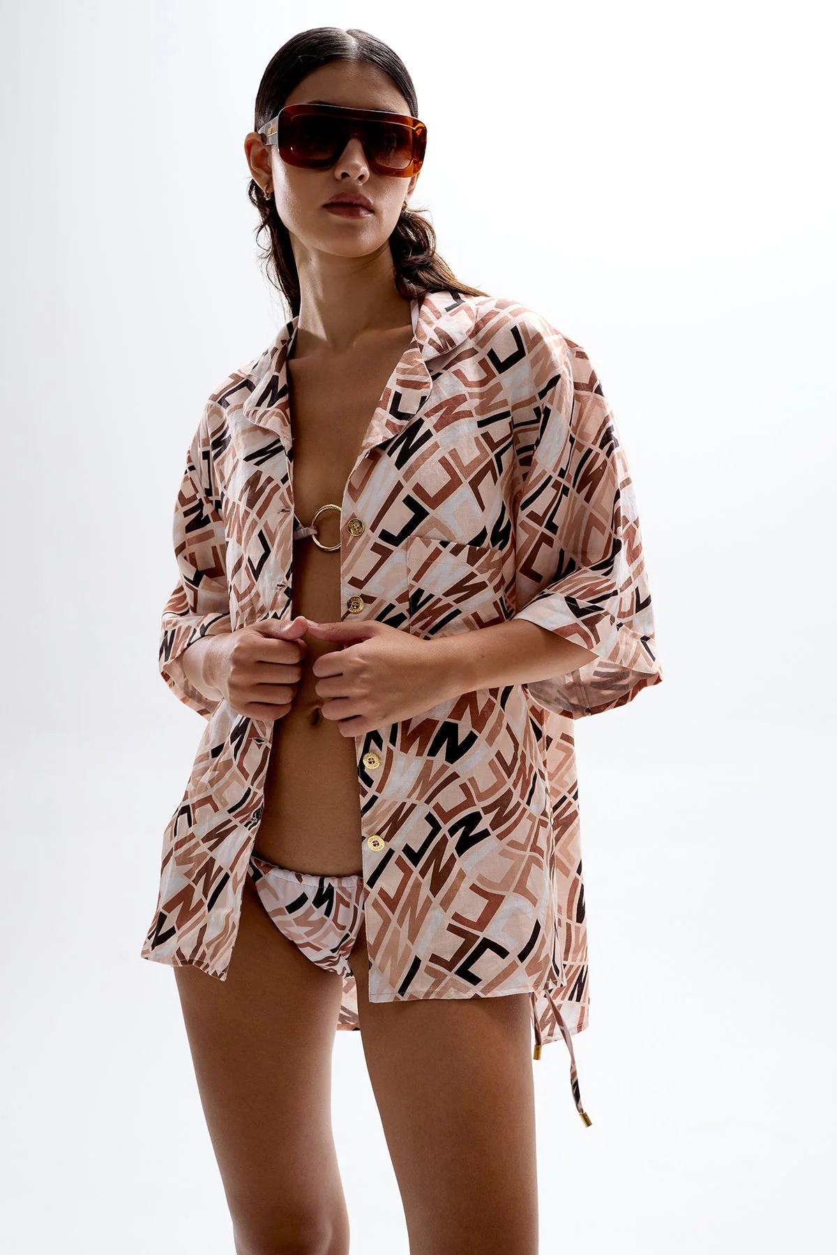 Cove String Bottoms - Monogram Beige - Image 5