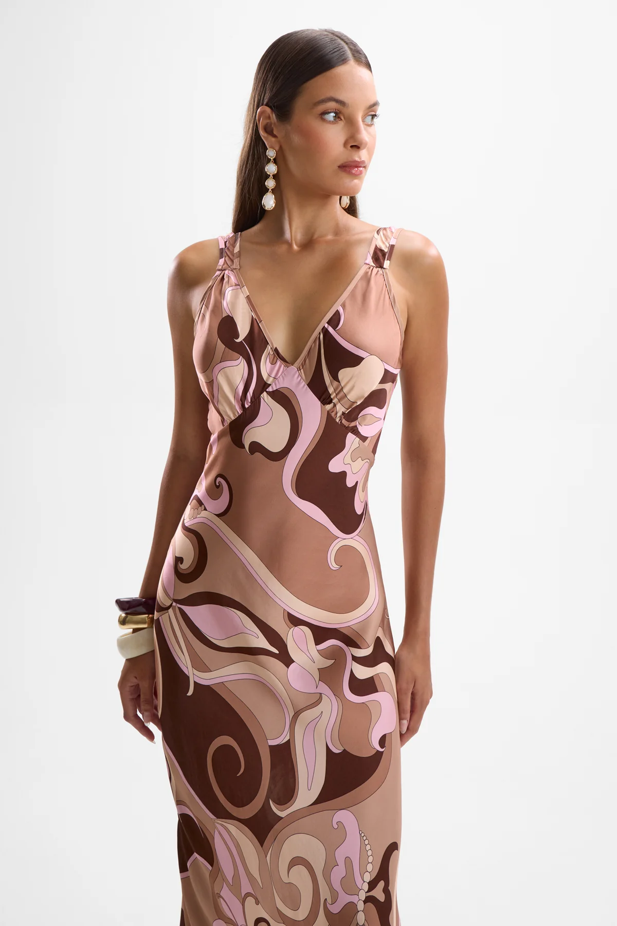 Devon Slip Dress - Deco Mocha - Image 3