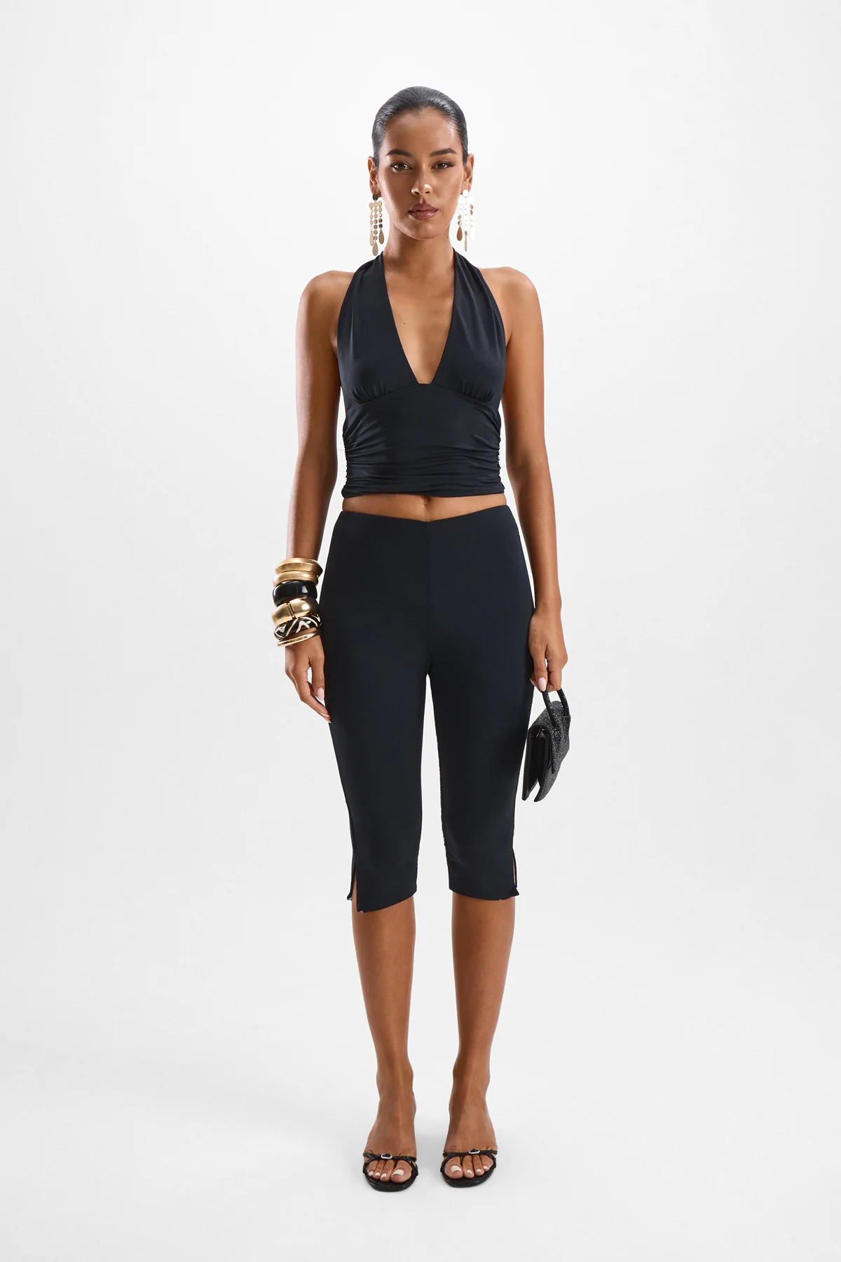 Eleganza Halter Top - Black - Image 3