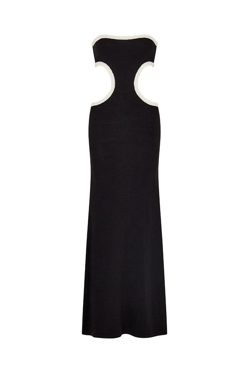Empire Knit Dress - Black - Image 4