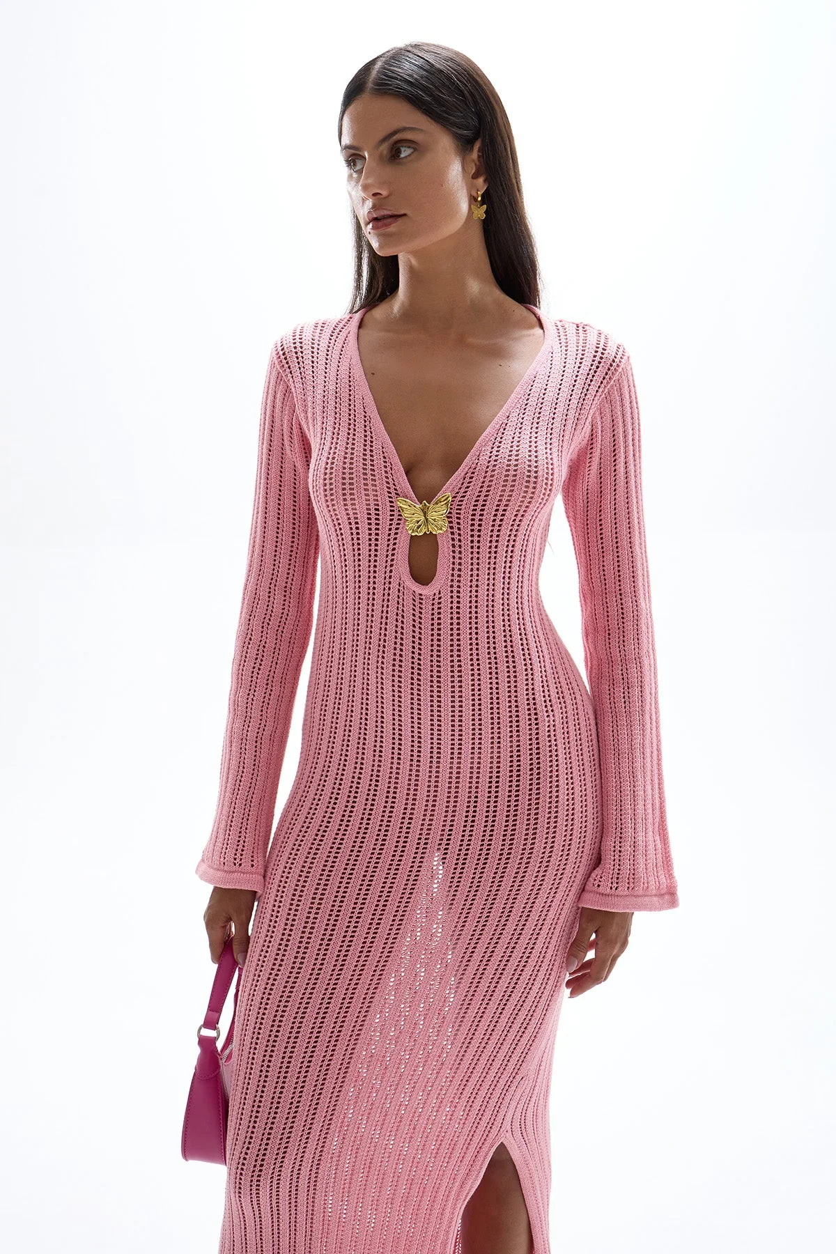 Godiva Butterfly Knit Dress - Barbie - Image 3