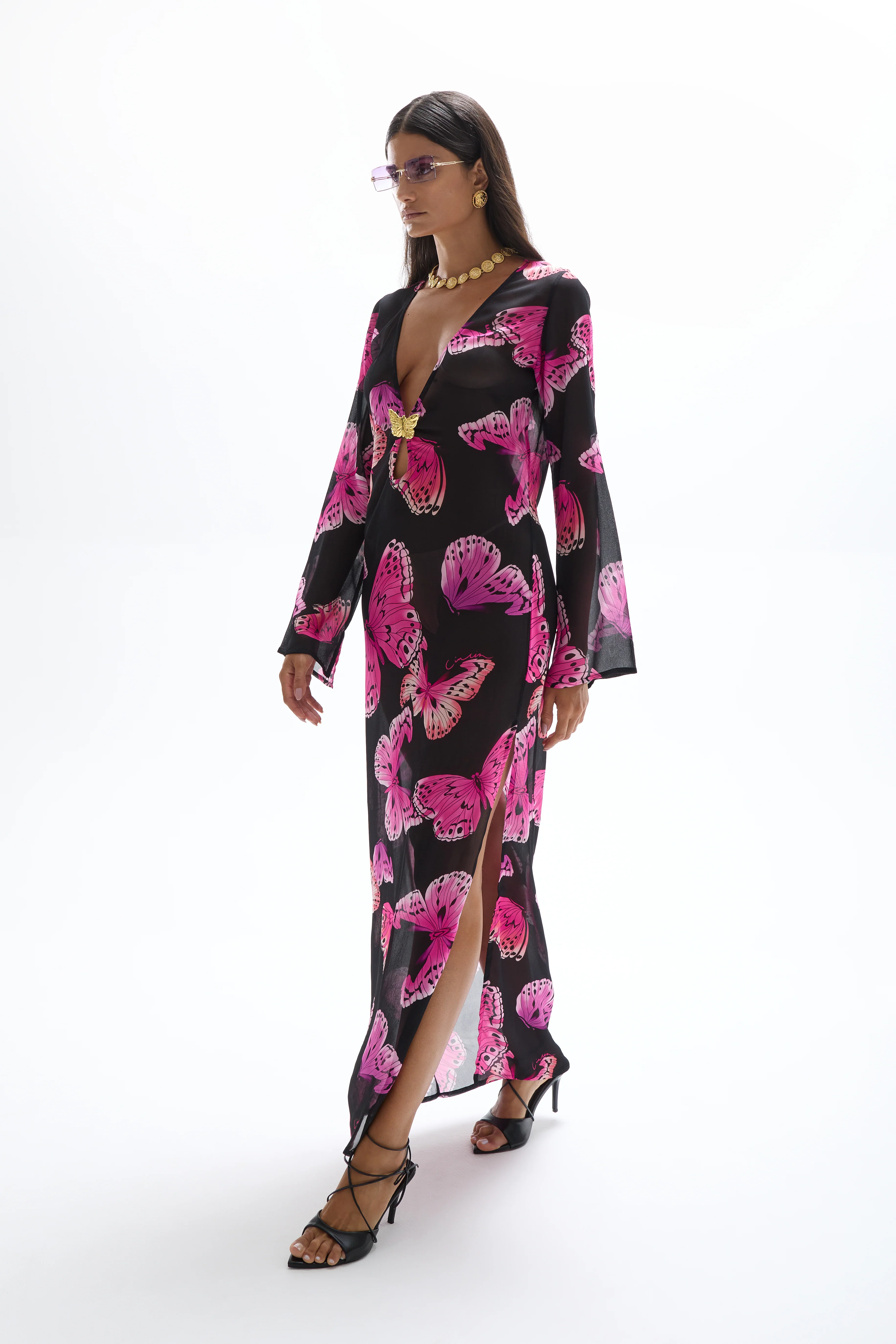 Hotline Butterfly Maxi Dress - Monarch - Image 2
