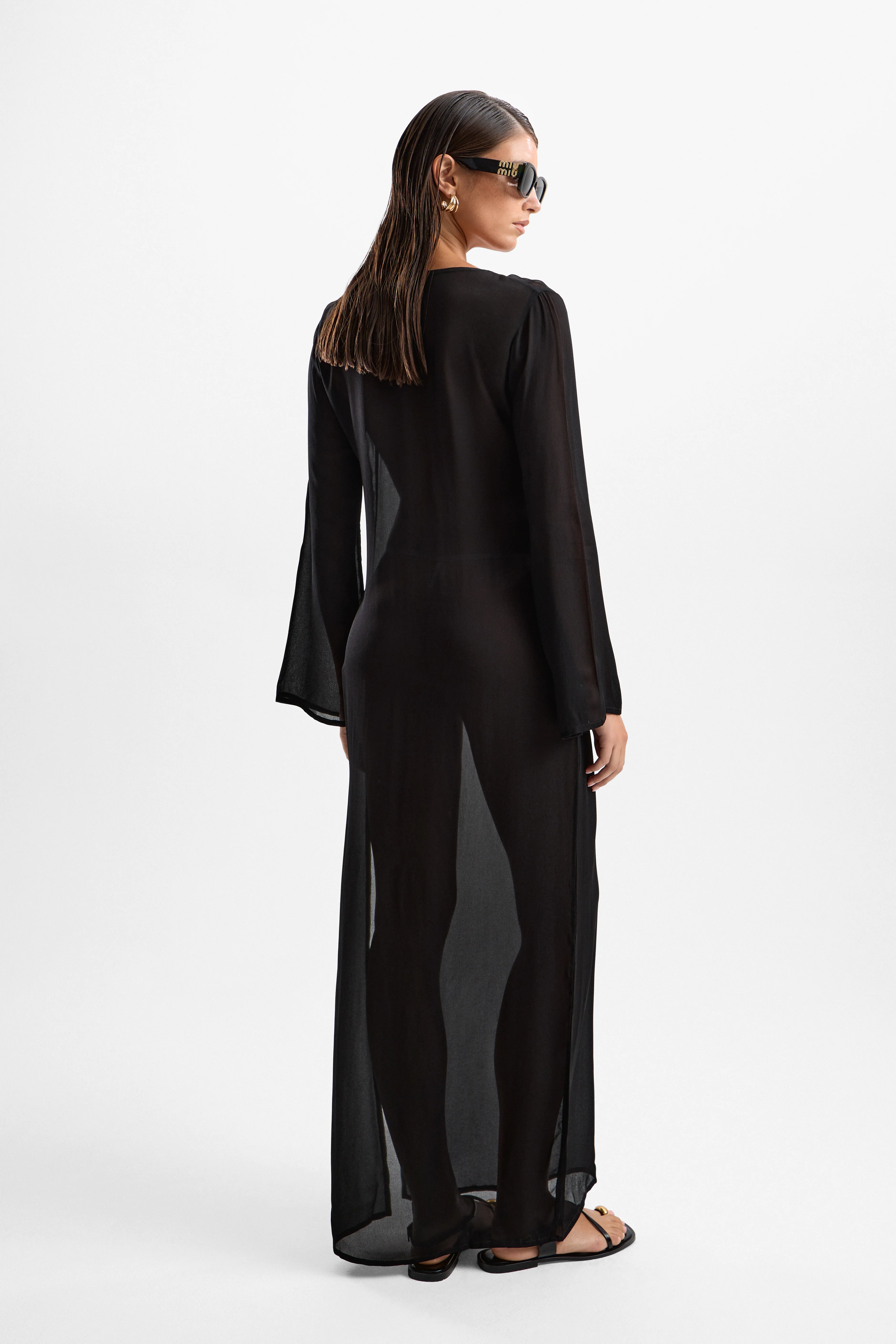 Hotline Lobster Maxi Dress - Black - Image 2