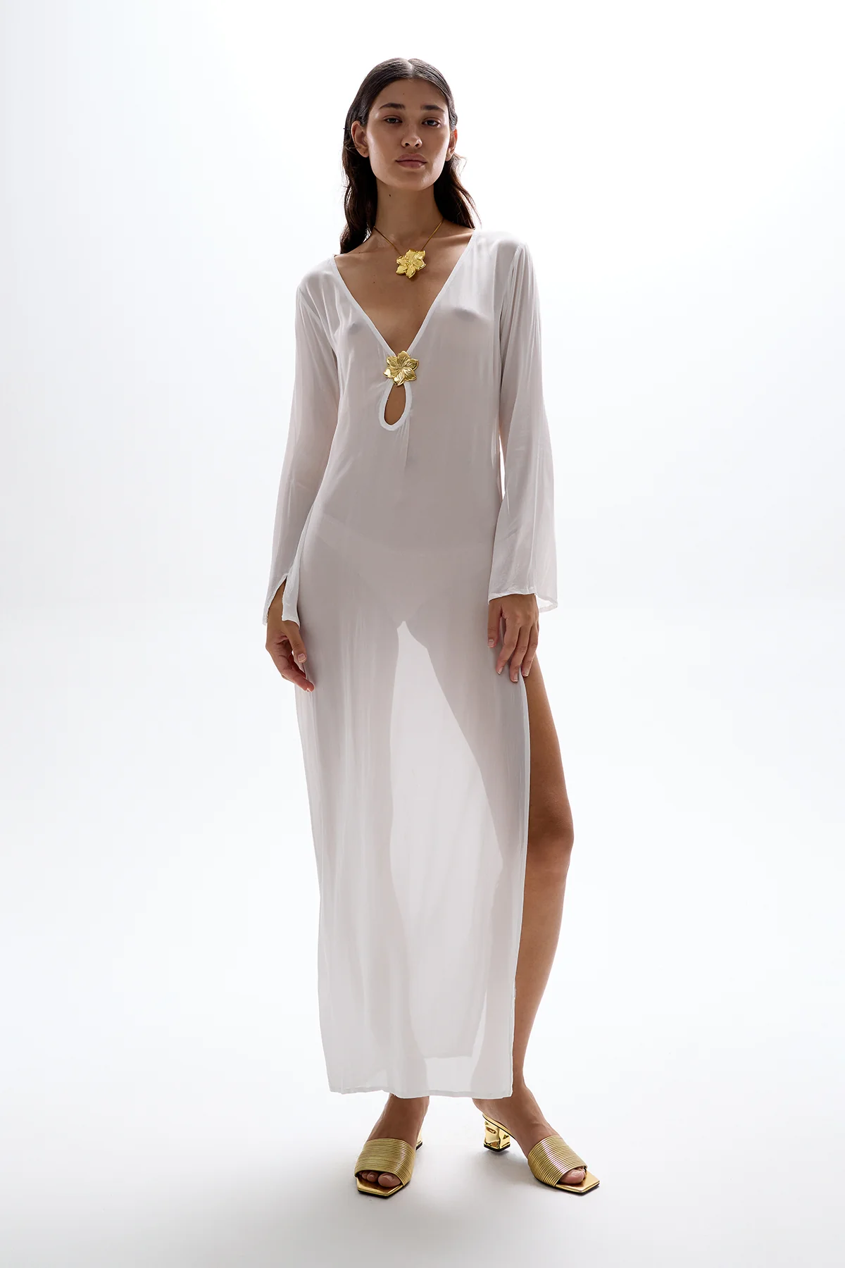 Hotline Maxi Dress - Pearl