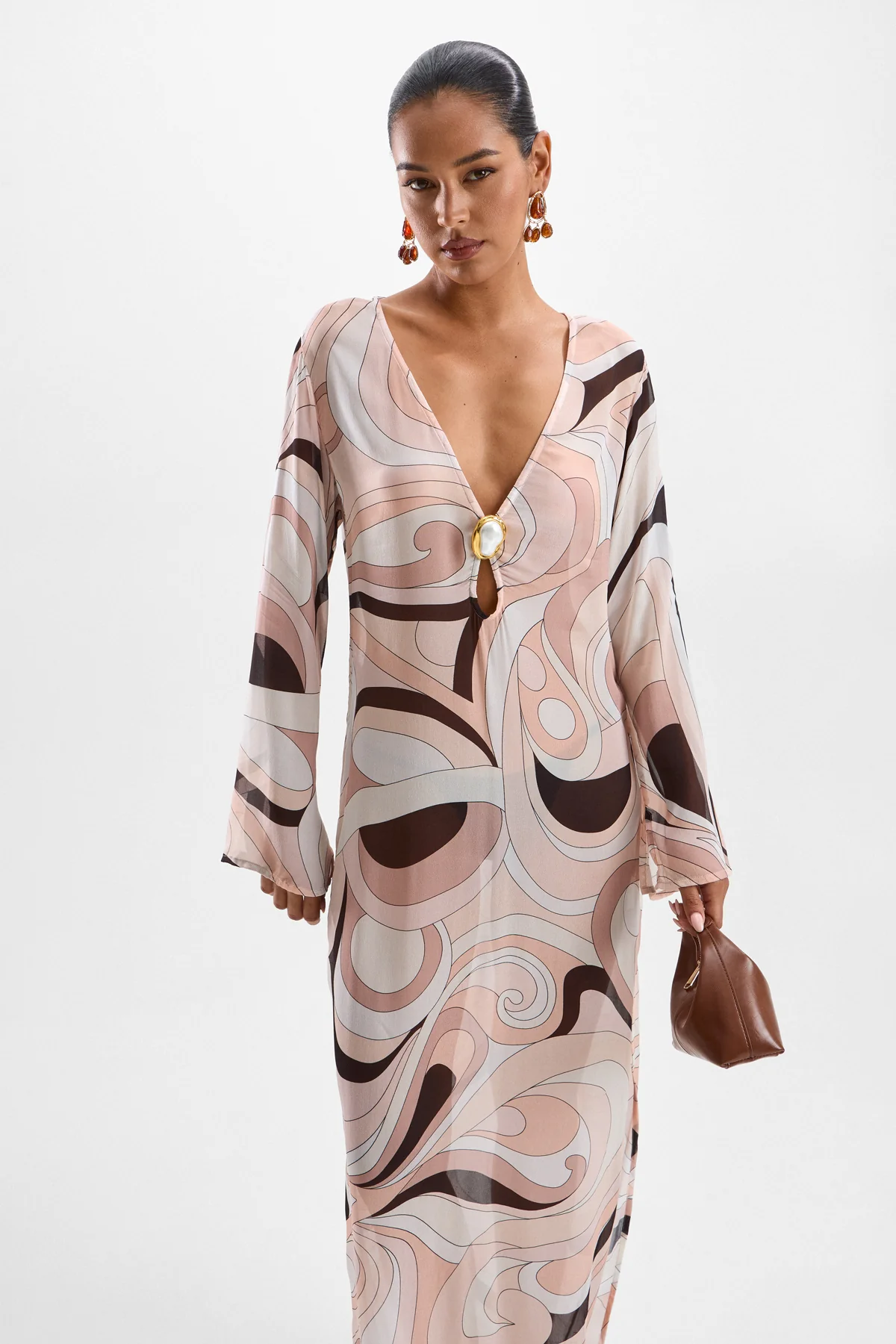 Hotline Moonstone Maxi Dress - Mars Beige - Image 3