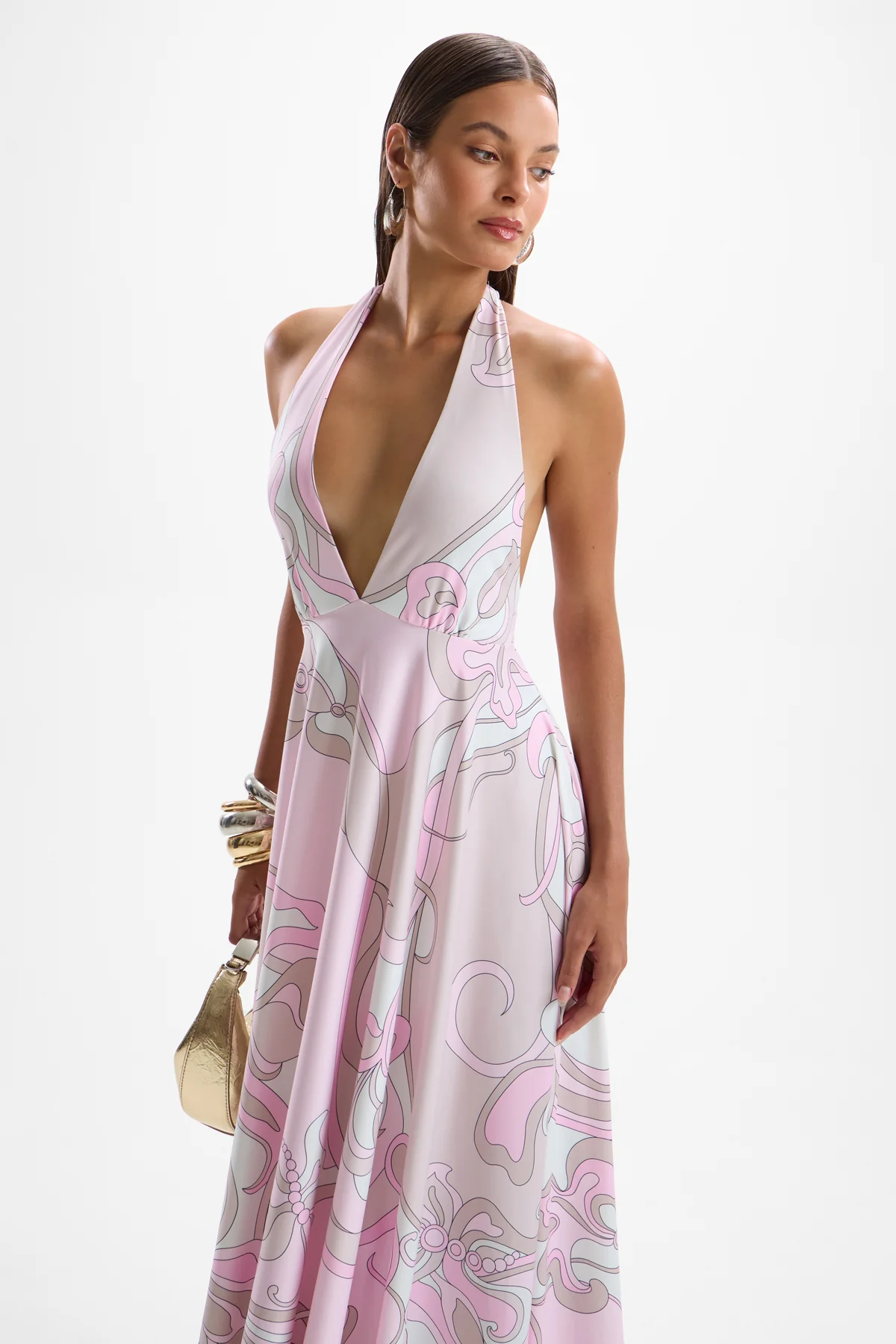 Lalique Halter Dress - Deco Pink - Image 3