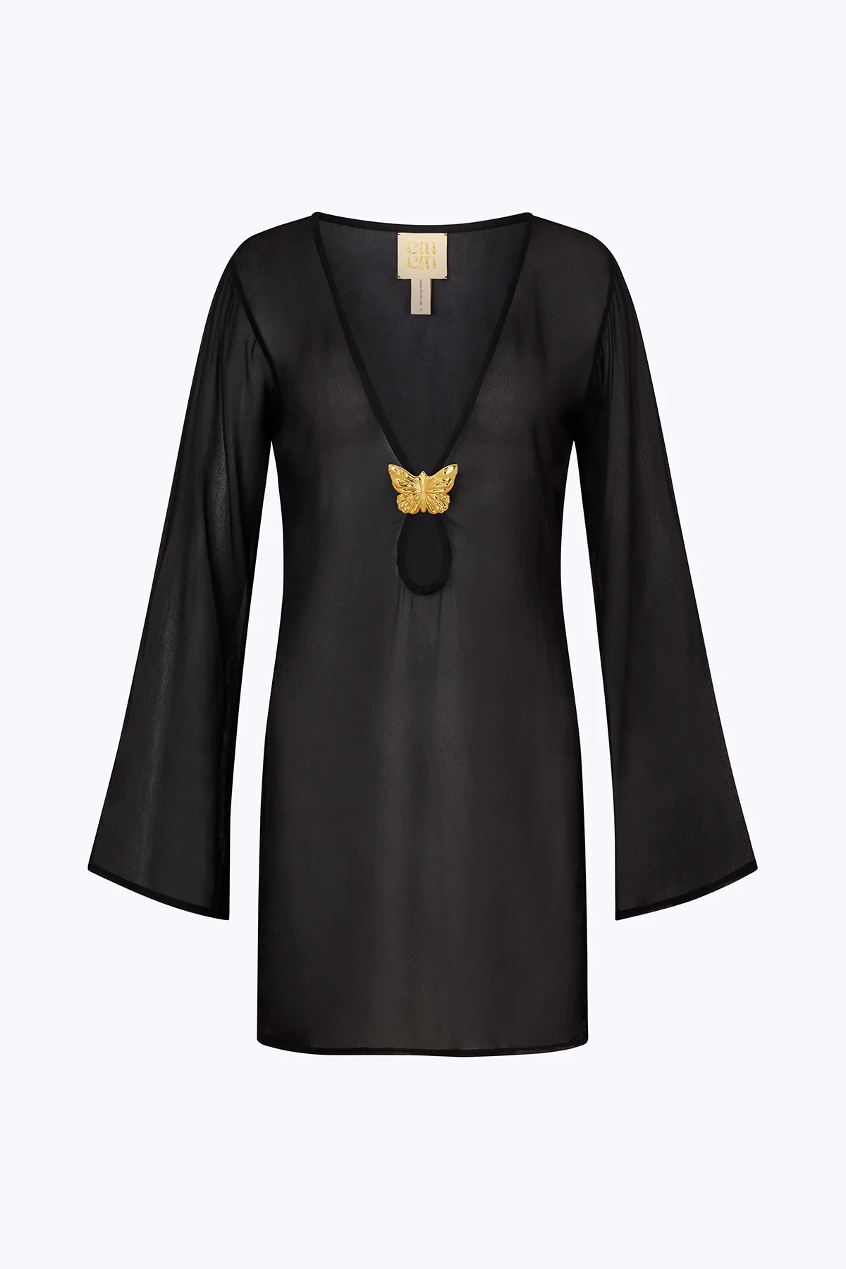 Lulu Butterfly Dress - Black - Image 4