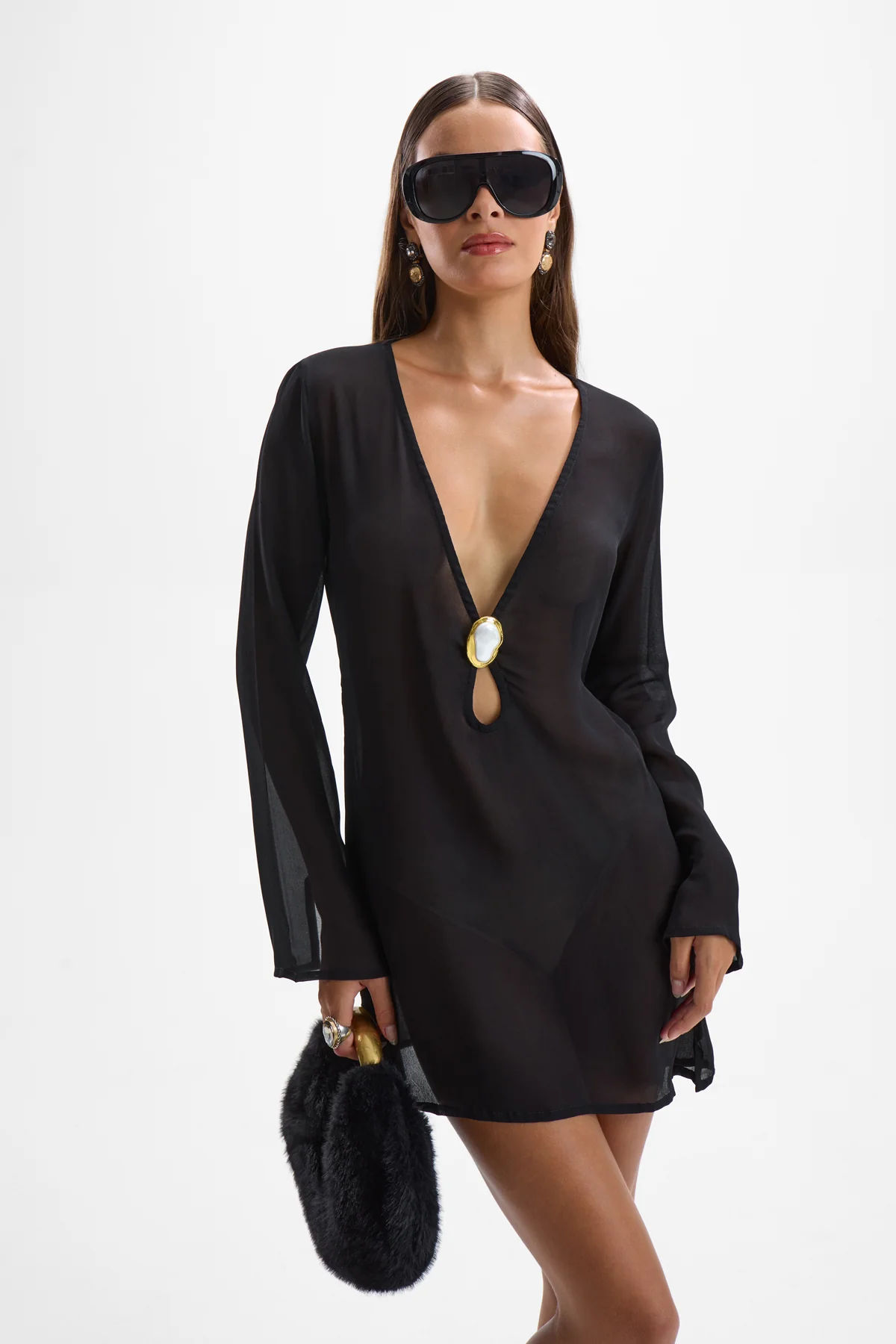 Lulu Moonstone Dress - Black - Image 3