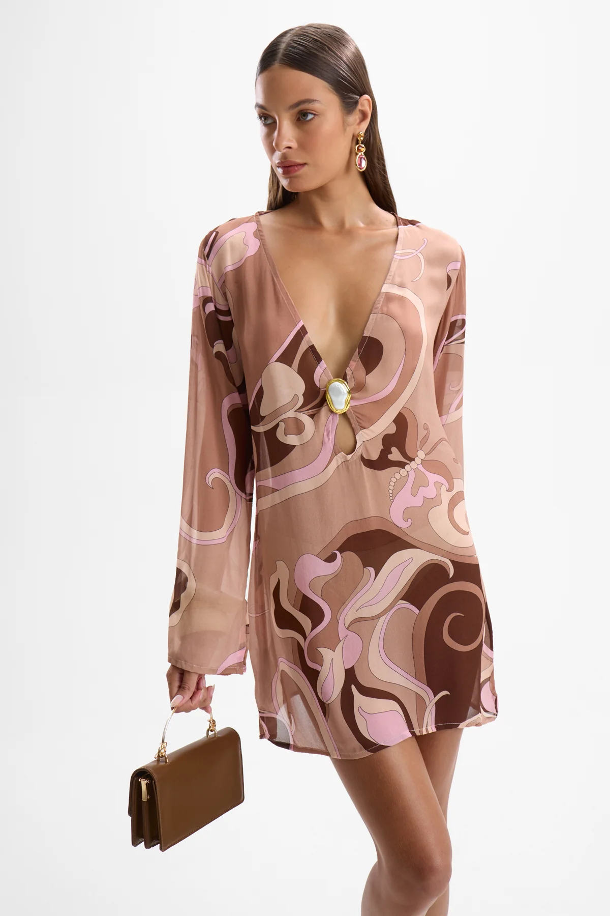 Lulu Moonstone Dress - Deco Mocha - Image 3