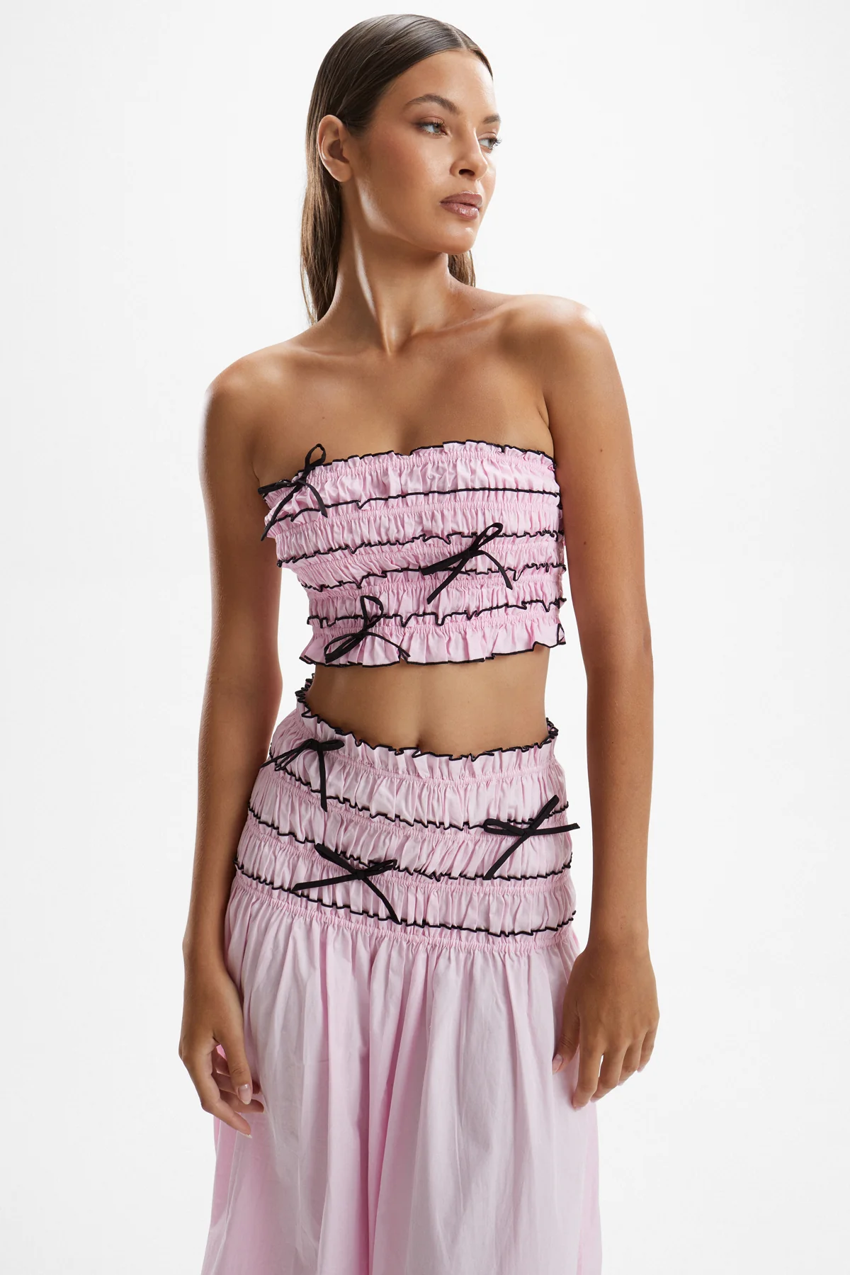 Mademoiselle Shirred Skirt - Ballet Pink - Image 4