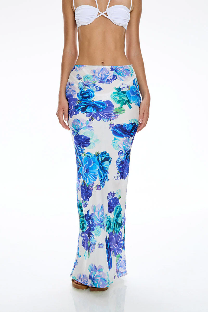 Miami Maxi Skirt - Flamenco Blue - Image 3