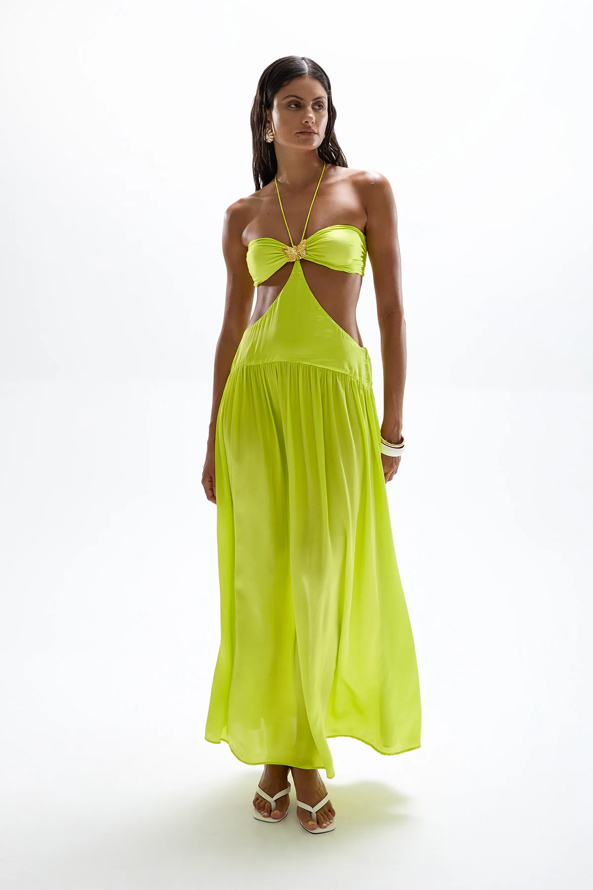 Mila Butterfly Maxi Dress - Citrus
