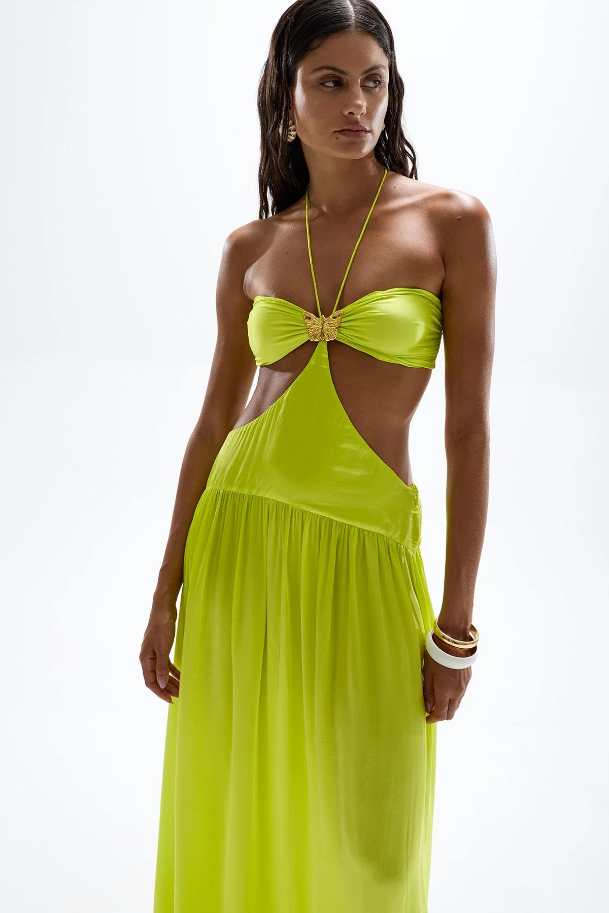 Mila Butterfly Maxi Dress - Citrus - Image 4