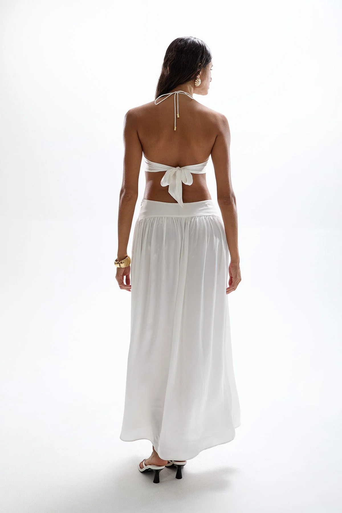 Mila Butterfly Maxi Dress - Pearl - Image 3