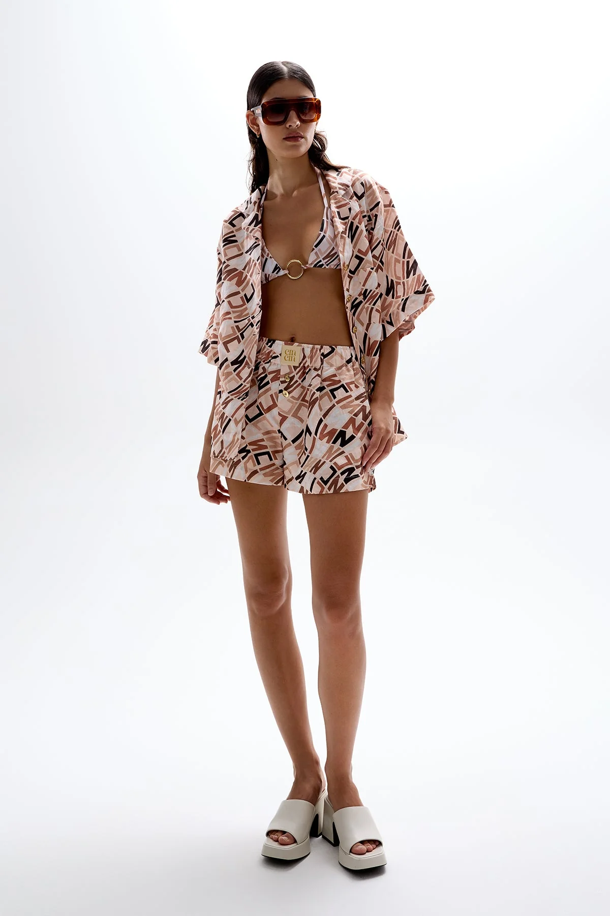 Mirage Bowling Shirt - Monogram Beige - Image 2