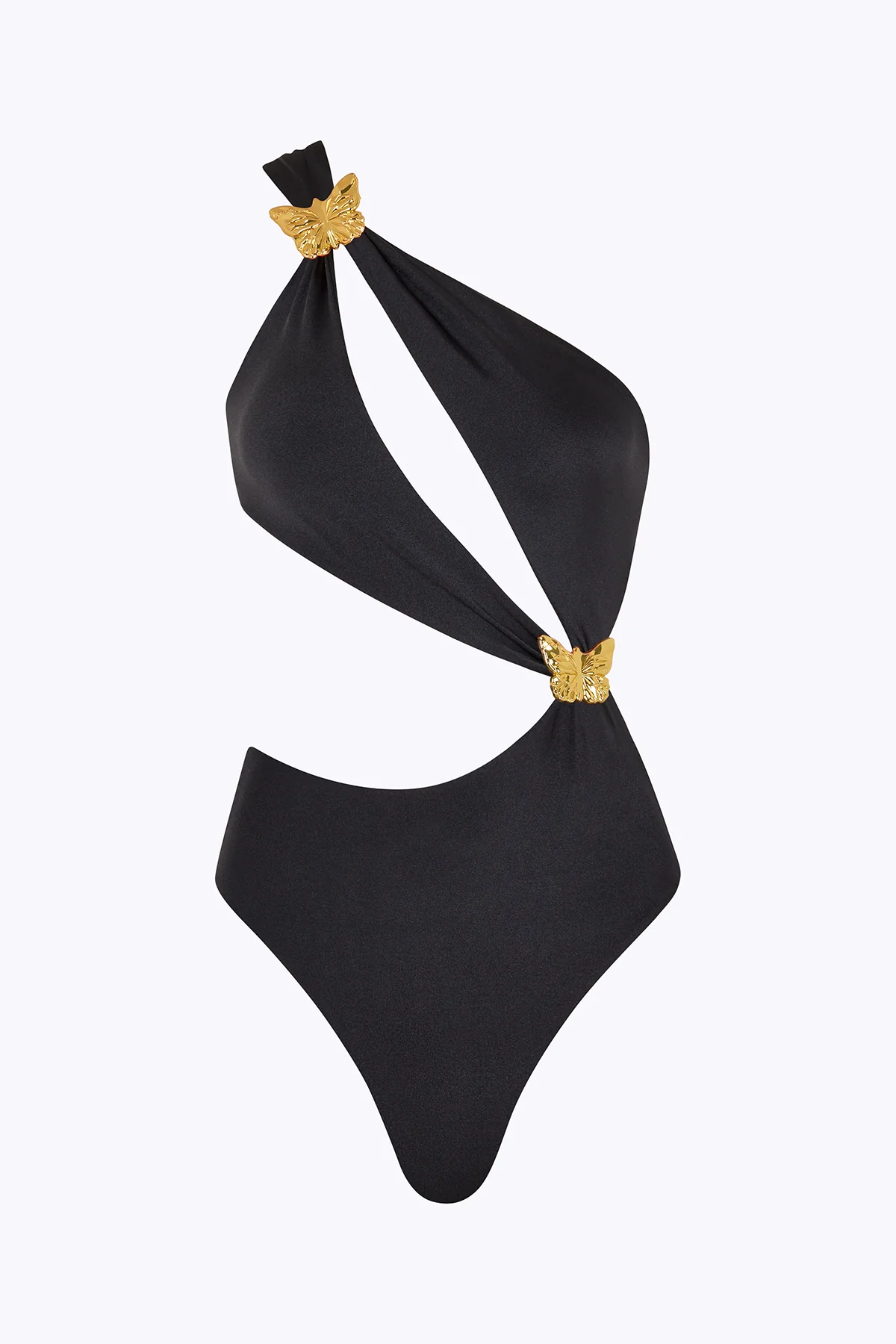 Orbit Butterfly Cut Out Swimsuit - Black - Image 2