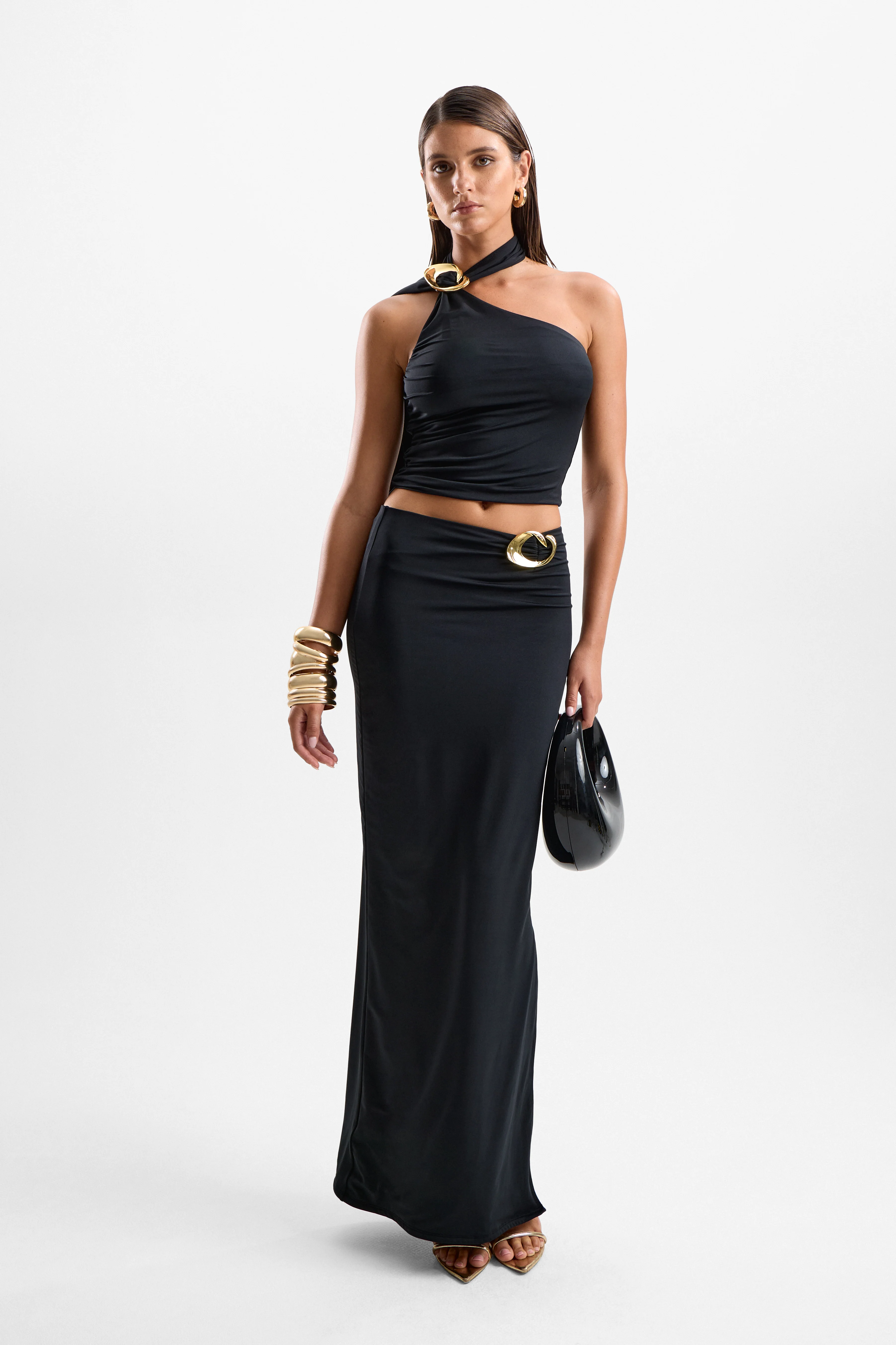 Reverie Halo Maxi Skirt - Black - Image 5