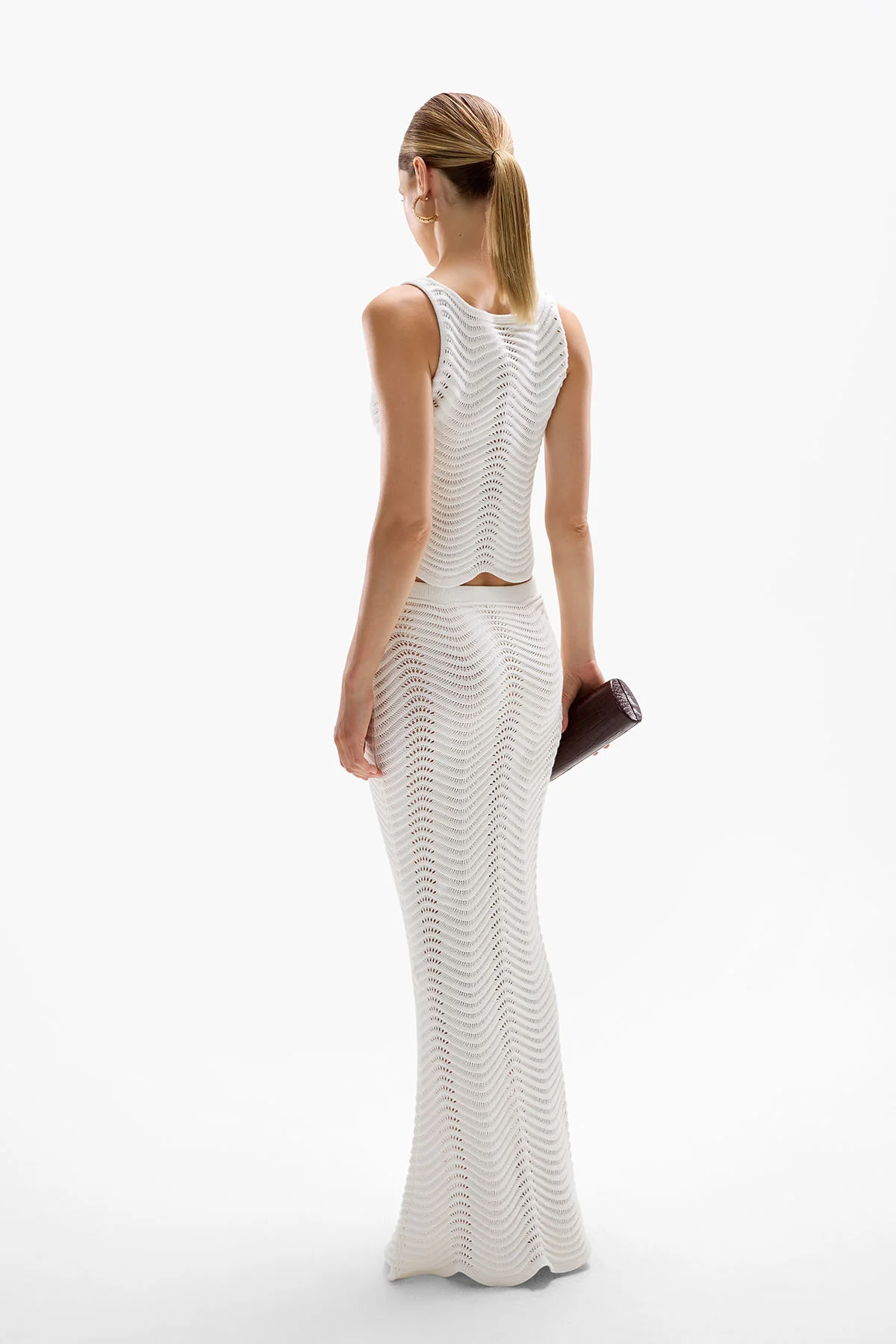 Soda Knit Maxi Skirt - Pearl - Image 3