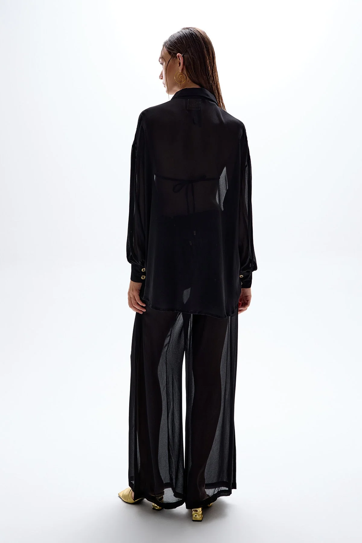 Solace Button Up Shirt - Black - Image 3