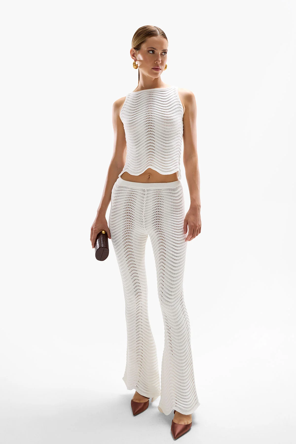 Ursula Knit Pants - Pearl