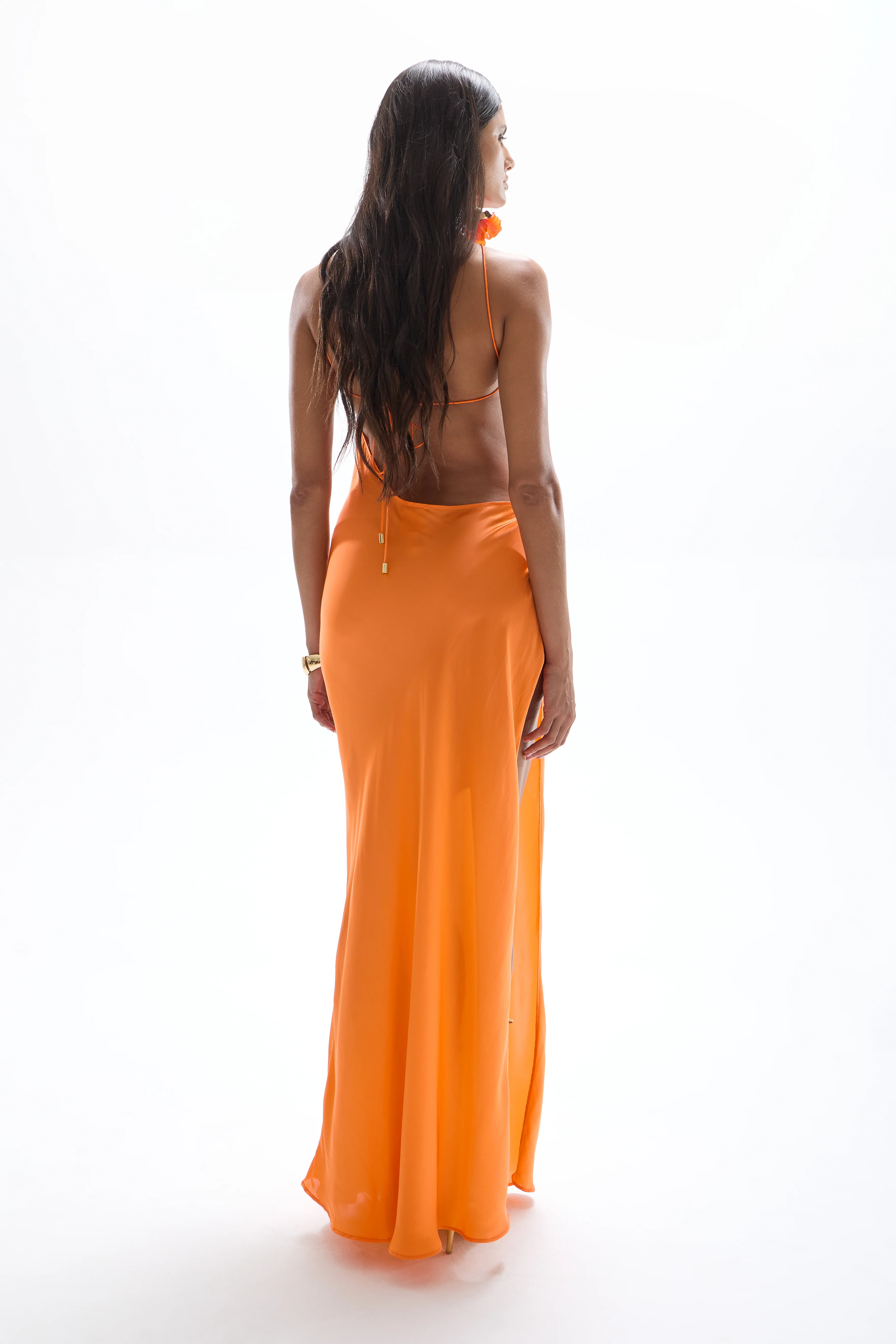 Villa Butterfly Maxi Dress - Orange - Image 4