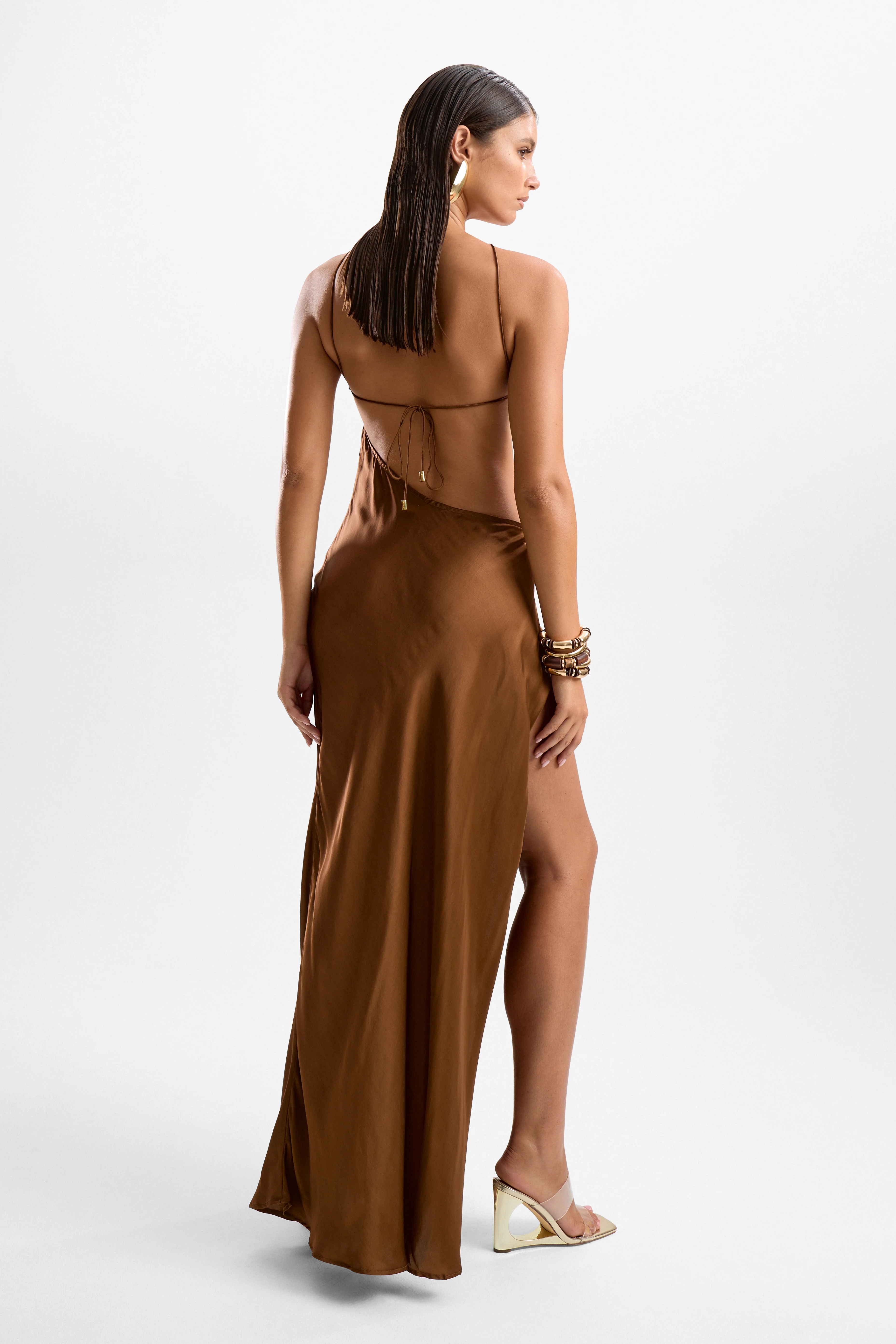 Villa Lobster Maxi Dress - Mocha - Image 2