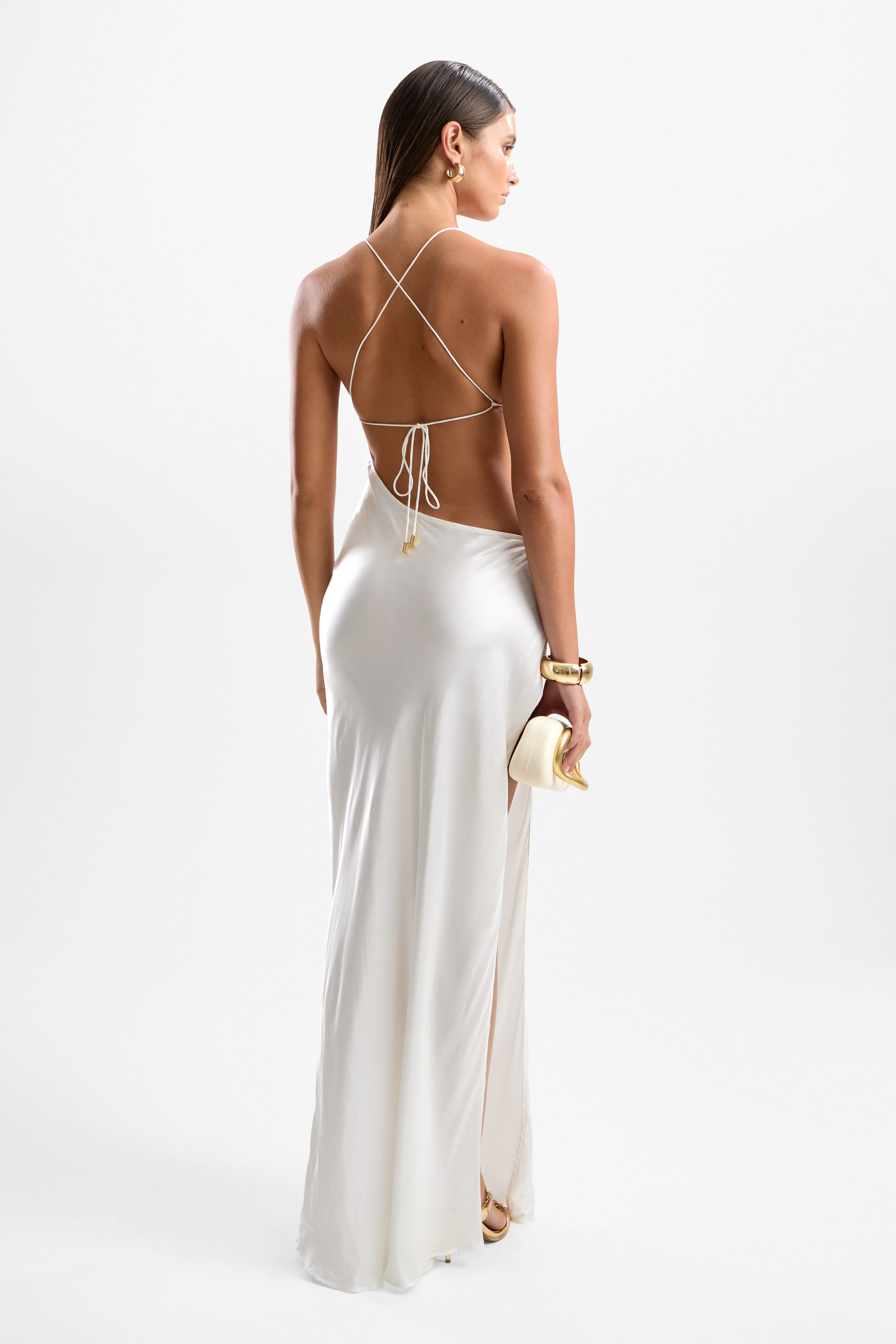 Villa Lobster Maxi Dress - Pearl - Image 2