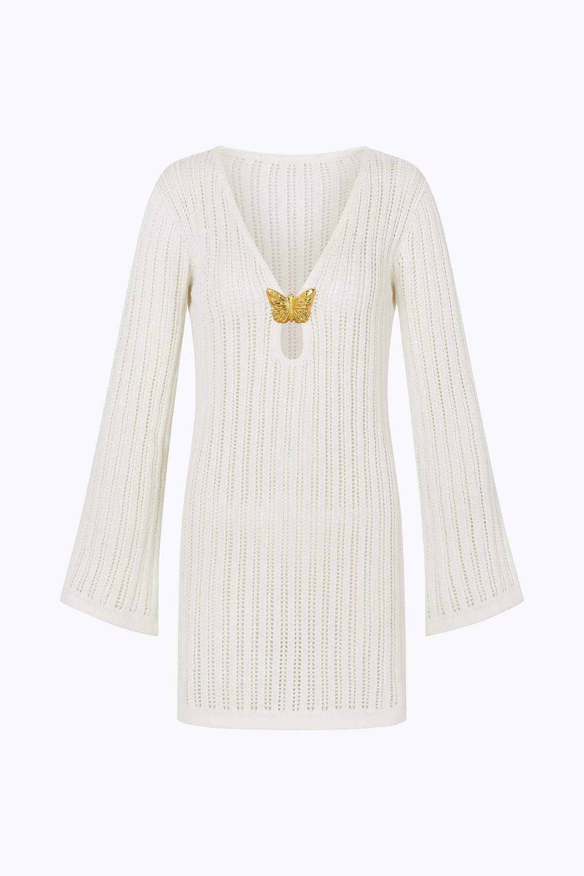 Whisper Knit Butterfly Dress - Pearl - Image 4